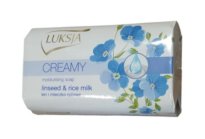 Твердое крем-мыло Luksja Creamy linen & rice milk 90 г