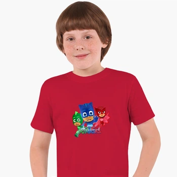 Детская футболка Герои в масках (PJ Masks) (25186-1611) 134-140 см Хлопок Красный