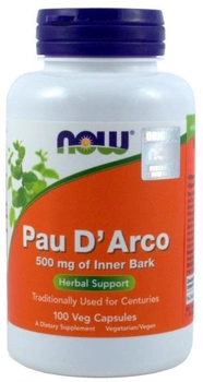 Now Foods Pau D'Arco 500 mg 100 kapsułek (N4725)
