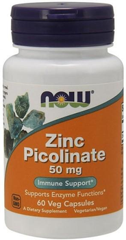 Піколінат Цинку Now Foods Zinc Picolinate 50 мг 60 капсул (N1550)