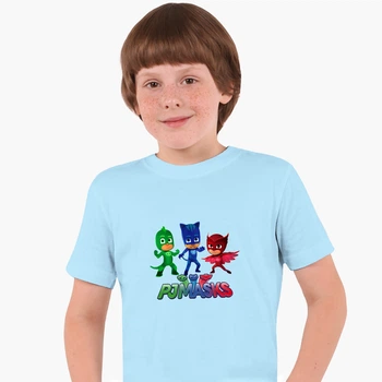 Детская футболка Герои в масках (PJ Masks) (25186-1613) 104-110 см Хлопок Голубой