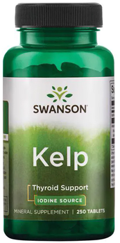 Атлантичні водорості для підтримки щитовидної залози Swanson Kelp 225 мкг 250 таблеток (SW1745)