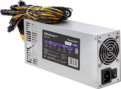 Блок живлення Qoltec power supply 1850W PCI-E 80 Plus Platinum Game miner (50350)