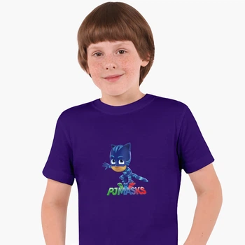 Детская футболка Герои в масках (PJ Masks) (25186-1614) 104-110 см Хлопок Фиолетовый