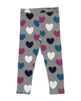 Лосины р.110 для девочки серые, сердечки Lovetti Турция 8711-309