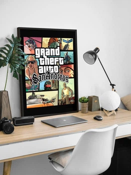 Постер/плакат игры GTA / ГТА Сан Андреас / Grand Theft Auto: San Andreas