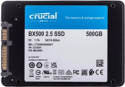 Crucial BX500 500GB 2.5" SATAIII 3D NAND (TLC) (CT500BX500SSD1)