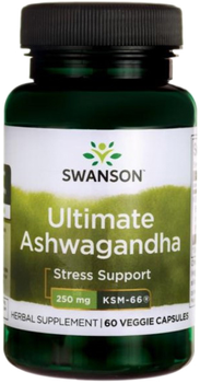 Swanson Ashwagandha KSM-66 250 mg 60 kapsułek (SWU1003)