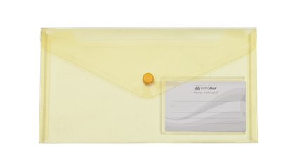 Папка-конверт на кнопці Buromax Travel DL (240x130 мм) жовтий (BM.3938-08)