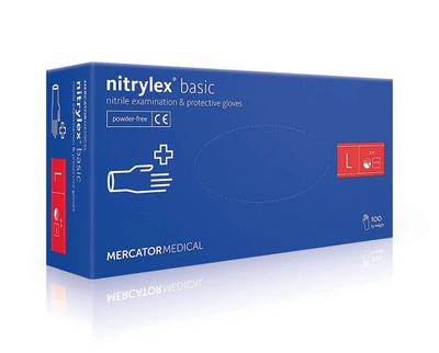 Перчатки нитриловые Nitrylex® Basic нестерильные неопудренные L (6736080)