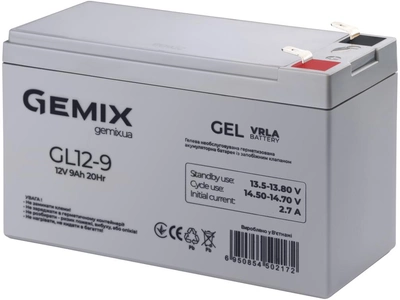 Аккумуляторная батарея Gemix Гелевая 12V-9Ah (GL12-9 12V 9Ah)