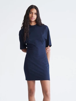 Платье-футболка короткое летнее женское Calvin Klein 970272798 XS Синее (1159777746)