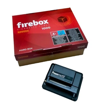 Гильзы для самокруток Firebox 1000шт.+Машинка поршневая Powermatic mini USA для набивки сигаретных гильз