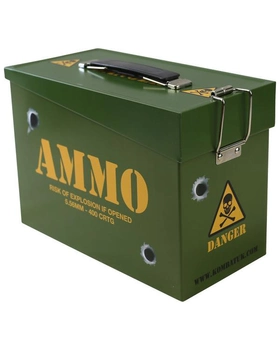 Армейский металлический ящик для хранения боеприпасов KOMBAT UK Ammo Tin 20x15x10см (OPT-3961)