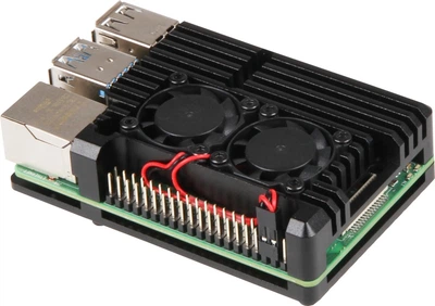 Алюминиевый корпус-радиатор для Raspberry Pi4 c активным охлаждением