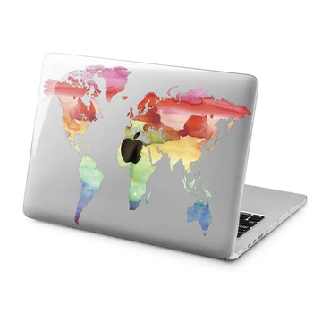 Чехол пластиковый для Apple MacBook Neo 13 (A18 Pro) 2026 (Красочная карта) A3404 макбук нэо 13" inch