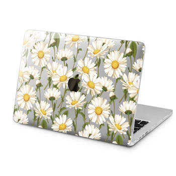 Чехол пластиковый для Apple MacBook Air 13 M2 M3 M4 M5 2022-2026 (Красивые ромашки) A2681/A3113/A3240/A3449 макбук эйр 13.6" аир