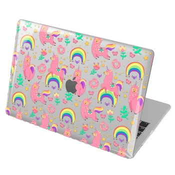 Чехол пластиковый для Apple MacBook Pro 13 2016-2022 (Розовая лама 3) A1706/A1708/A1989/A2159/A2251/A2289/A2338 макбук про 13.3" M1 M2