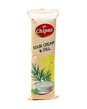 Чіпси Mr. Chipas Sour Cream and Dill, сметана і кріп 75г (4820235280239)