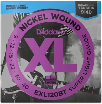 Струны для электрогитар D'Addario EXL120BT XL NICKEL WOUND BALANCED TENSION SUPER LIGHT (09-40)