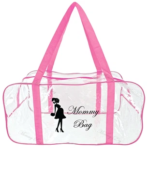 Сумка прозрачная в роддом Mommy Bag (L) Розовая