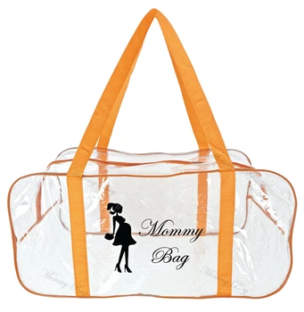 Сумка прозрачная в роддом Mommy Bag (L) Оранжевая