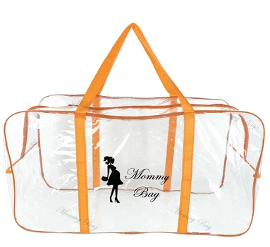 Сумка прозрачная в роддом Mommy Bag (XL) Оранжевый