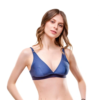 Бюстгальтер женский мягкая чашка из микрофибры Felisiya Lingerie Синий 2007-2146 S