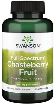 Плоди вітексу Swanson Chasteberry Fruit 400 мг 120 капсул (SW1065)