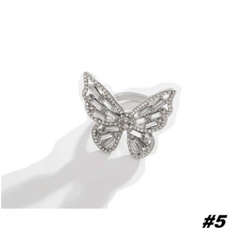Кольцо бабочка "Unique Butterfly", белое серебро