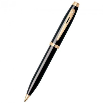 Ручка шариковая Sheaffer Sh932225 из латуни с позолотой черная