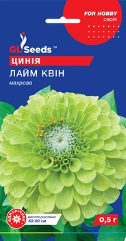 Цинія Лайм Квін насіння (0,5 г) майори або майорці, For Hobby, TM GL Seeds