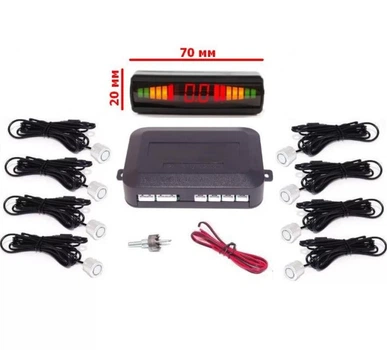 Парковочный радар Baxster PS-818-11 серебристый