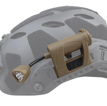 Фонарь компактный на шлем три цвета + инфракрасный MPLS CHARGE WoSport батарейка в комплекте ТАН (1488234)