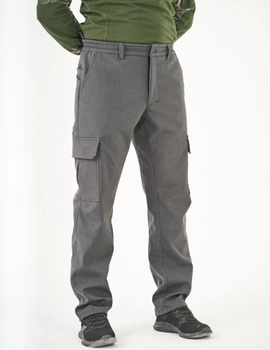 Тактичні штани UKM Софтшел 58 (XL) сірі прямі