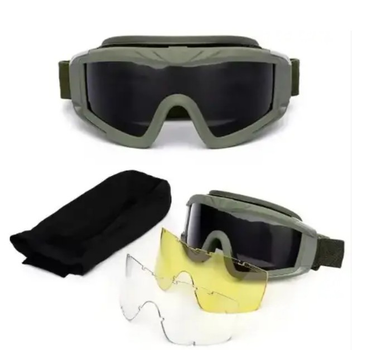 Тактичні окуляри Revision Desert Locust, маска такична 3 скла в комплекті