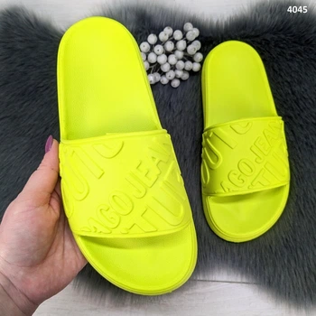 Шльопанці жіночі сланці Dago Style пінкові жовті 38 р (24,5 см) 4045