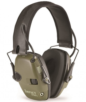 Тактичні шумоподавлюючі активні захисні навушники Howard Leight Impact Sport R-01526 Olive