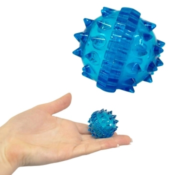 Су Джок мячик - массажный шарик с шипами для рук 4 см "Ёжик" Синий (1009072-Blue)