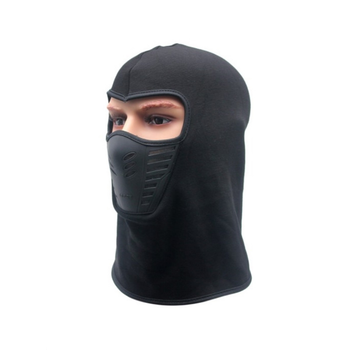 Балаклава маска Саб-Зиро Флис (военная, тактическая, подшлемник, мафия, ниндзя, бандитка, хулиганка) Черная, Унисекс WUKE One size