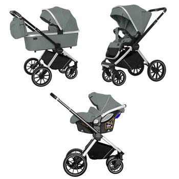 Коляска універсальна CARRELLO Optima CRL-6504 (3in1) Nordic Green у льоні
