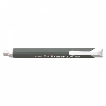 Ластик трехгранный сменный в пластиковом корпусе Penac Tri Eraser 301, серый