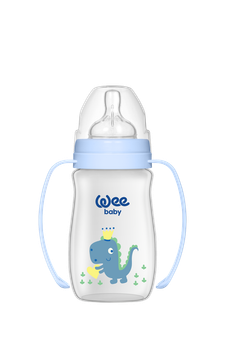 Пляшечка для годування Wee Baby Classic Plus соска № 1 250 мл з широкою шийкою та ручками 138-5