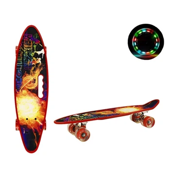 Скейт Пенні борд Penny board з колесами які світяться для дітей та підлітків RL SC20523
