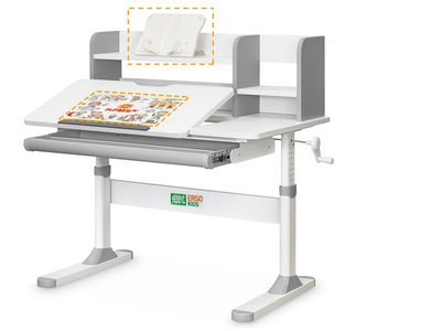 Детский стол Ergokids TH-330 столешница белая / накладки на ножках серые TH-330 W/G