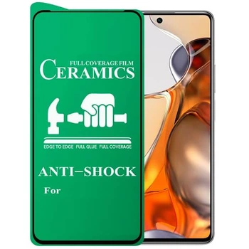 Протиударна захисна плівка Ceramics для Xiaomi Redmi Note 11 Pro Plus, 11 Pro Plus 5G Full Glue (0.3 мм, 9D) чорна