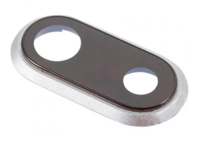 Стекло камеры (Camera glass) для Apple iPhone 8 Plus with frame Silver