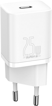 Зарядний пристрій Baseus Super Si Quick Charger 1C 25 Вт EU Білий (CCSP020102)