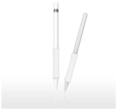 Силіконовий захисний чохол-тримач для стілус Apple Pencil 1-2 покоління White