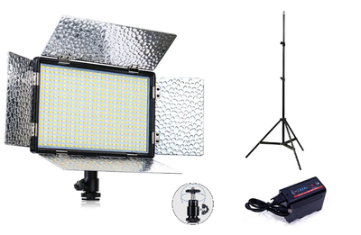 Комплект набор "MEDIUM XL" LED свет Teyeleec TL520 3200-5600K +аккумулятор NP-F980 с USB +стойка 2.8 м.